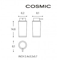 MEDIDAS DOSIFICADOR JABON ENCIMERA NEXT COSMIC